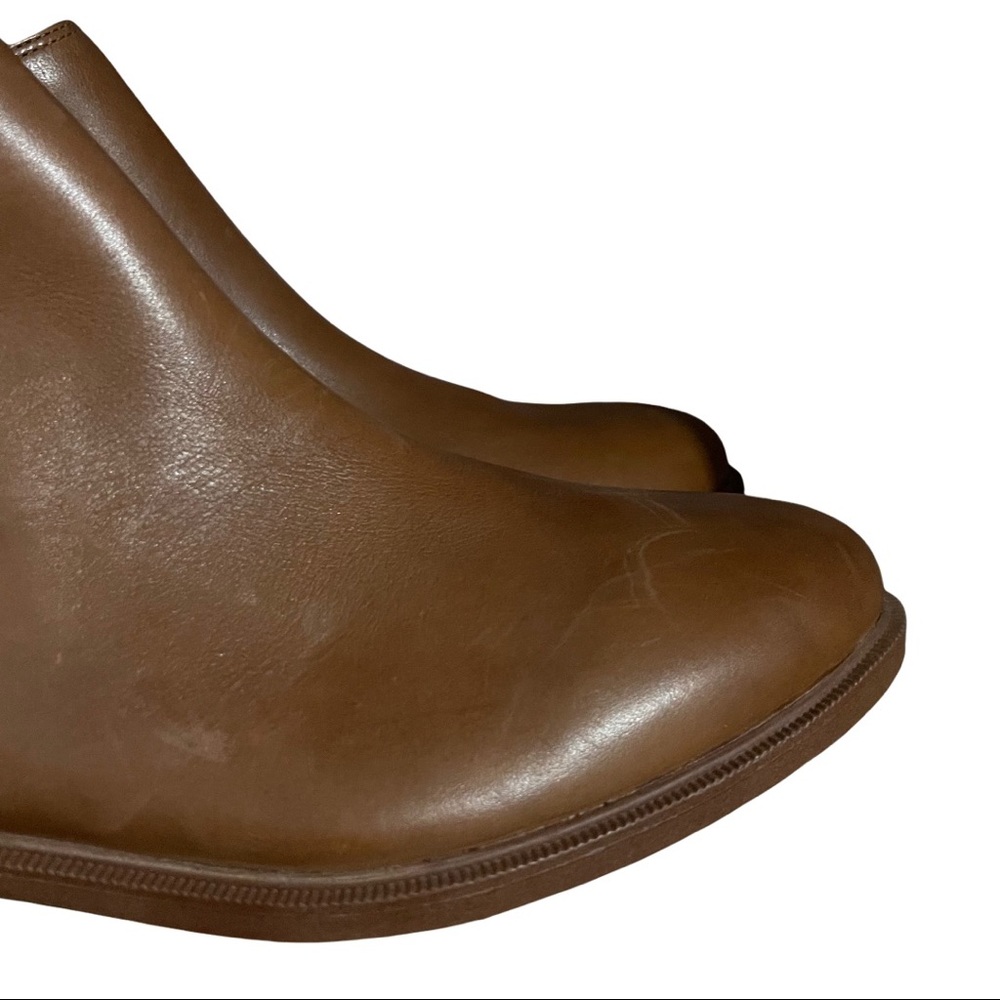 Clarks Women’s Brown Leather Chelsea Low Heeled Slide On Boots Booties Size 10 - Picture 3 of 8